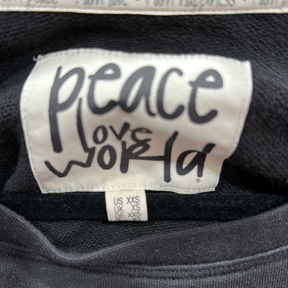 Peace love World Ruffled Bell Sleeve Sweatshirt - Picture 4 of 7